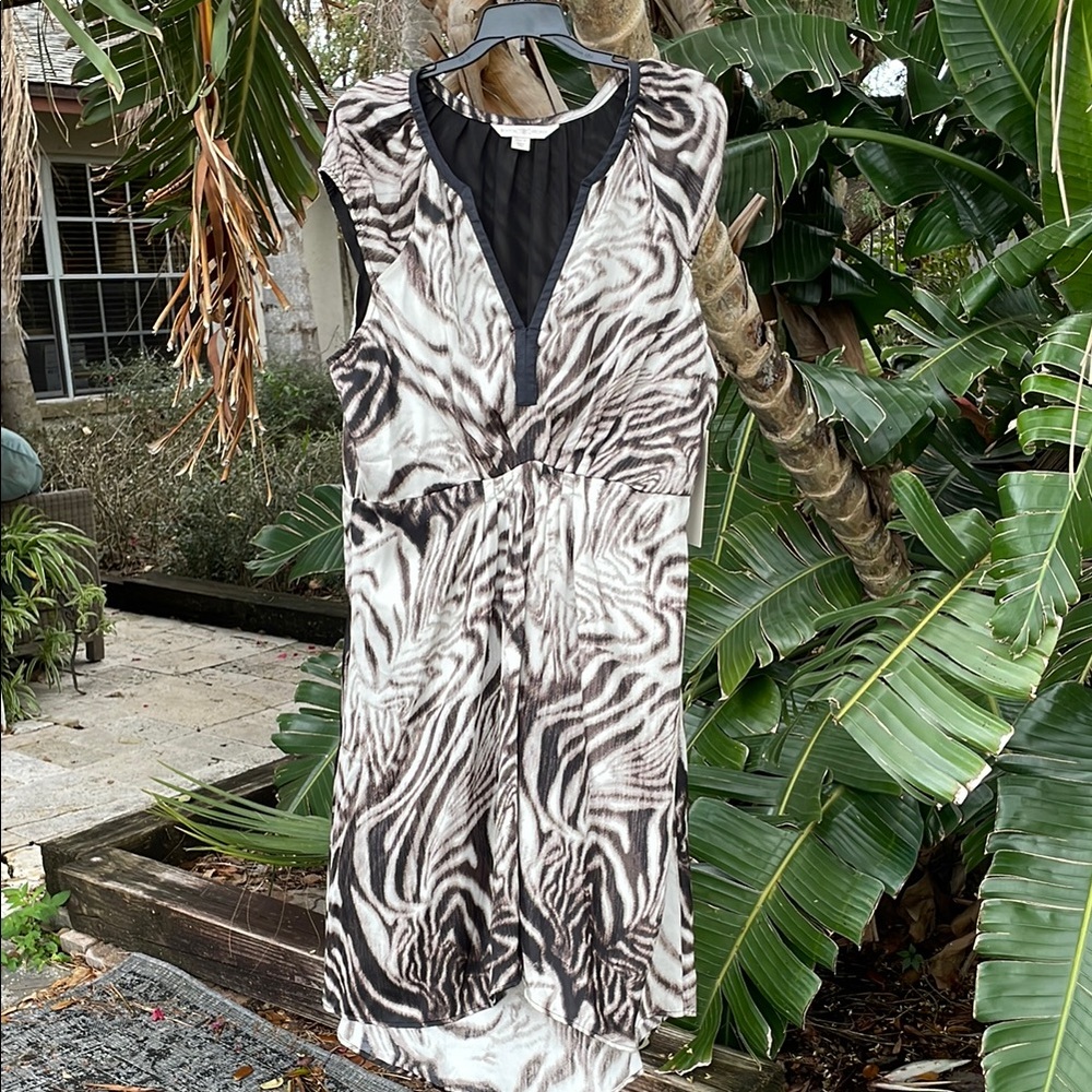 Boston proper asymmetric animal print dress